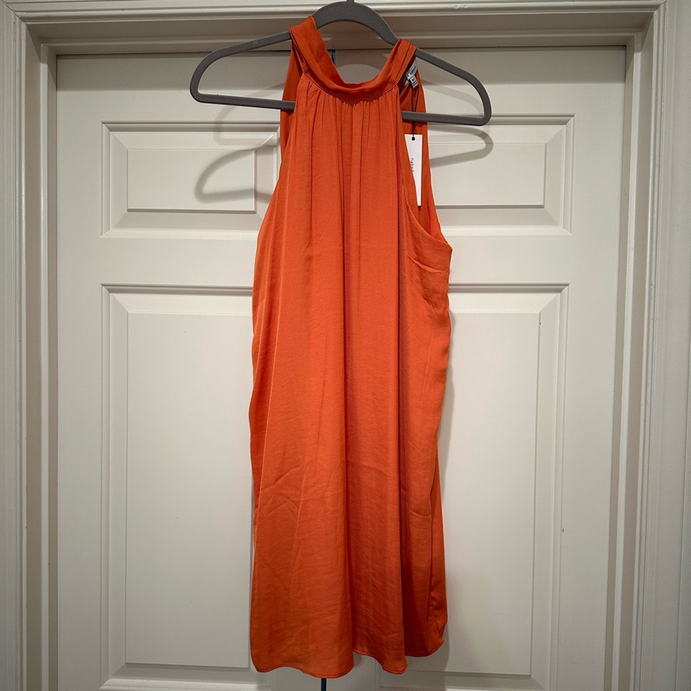 Orange halter dress NWT- M